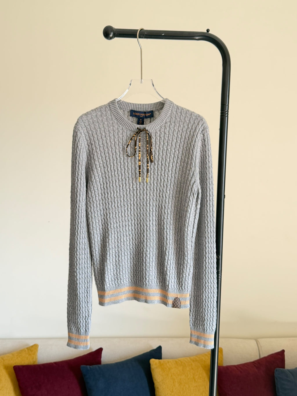 Louis Vuitton Varsity Stripe Cable Knit Pullover