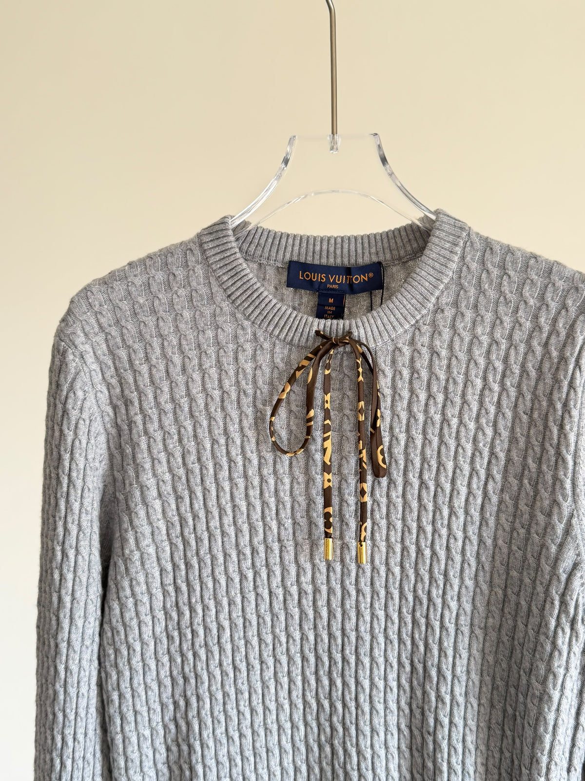 Louis Vuitton Varsity Stripe Cable Knit Pullover