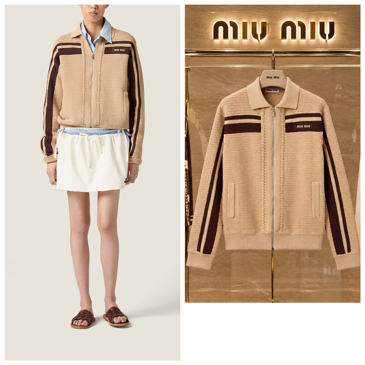 Miu Miu Cotton Crochet Cardigan