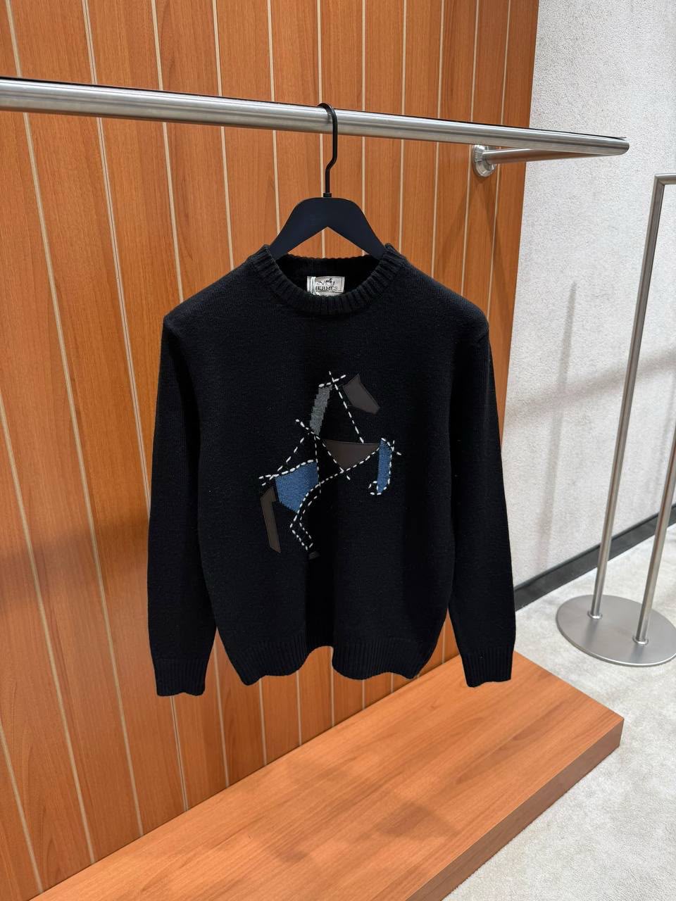 Hermes Cashmere Cheval tangram crewneck sweater