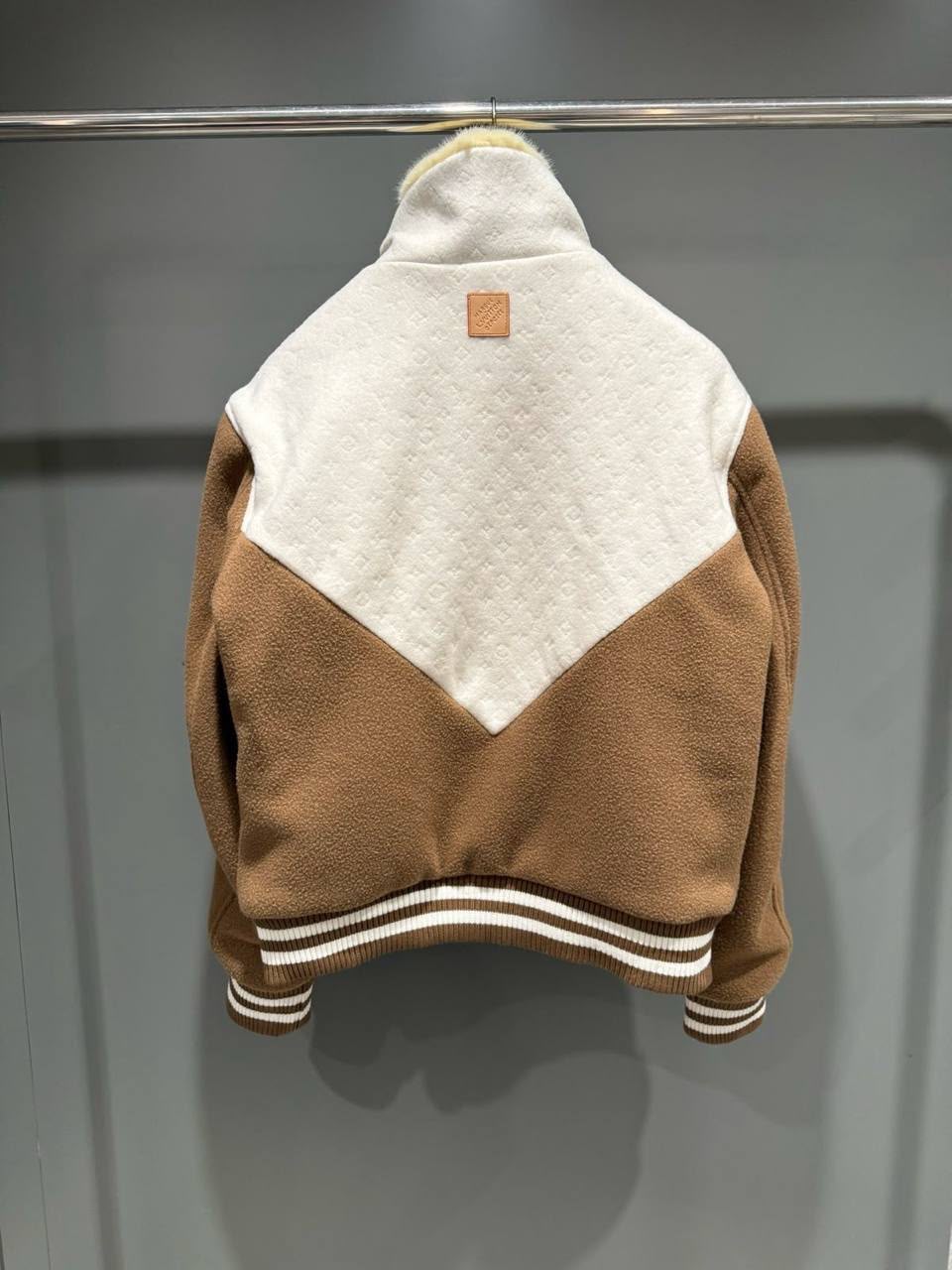 Louis Vuitton Monogram Blouson With Shearling Collar
