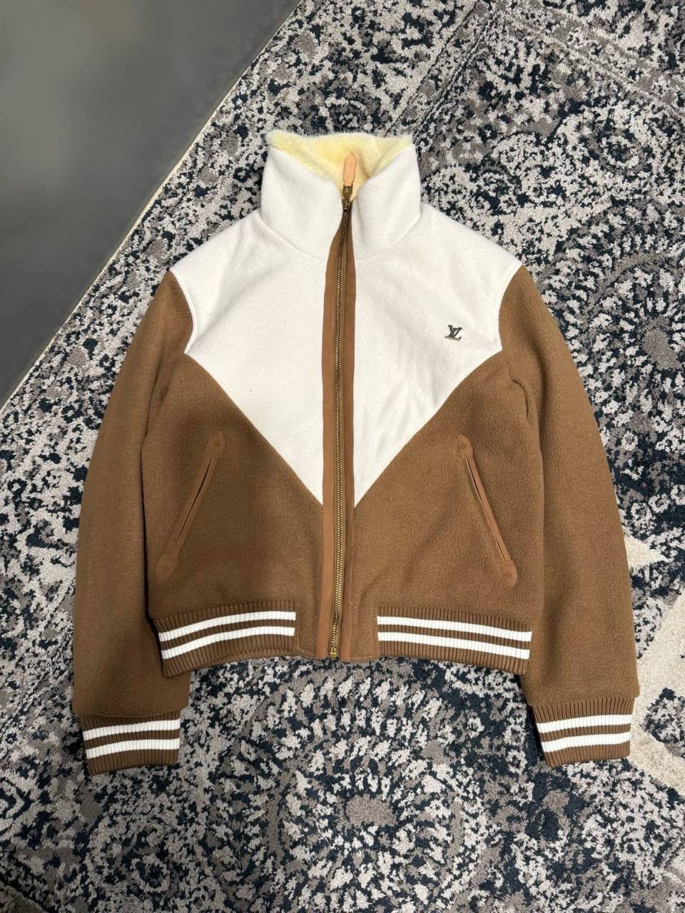 Louis Vuitton Monogram Blouson With Shearling Collar