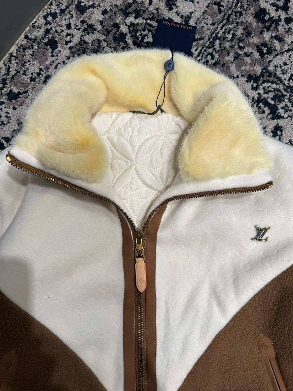 Louis Vuitton Monogram Blouson With Shearling Collar