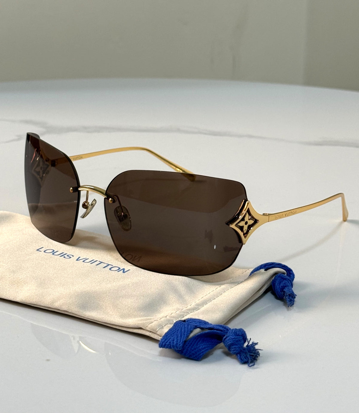 Louis Vuitton Curvy Flower Rectangle Sunglasses