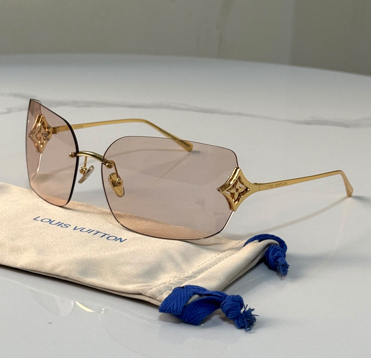 Louis Vuitton Curvy Flower Rectangle Sunglasses