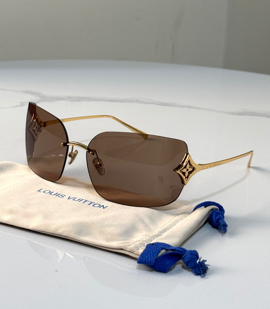 Louis Vuitton Curvy Flower Rectangle Sunglasses