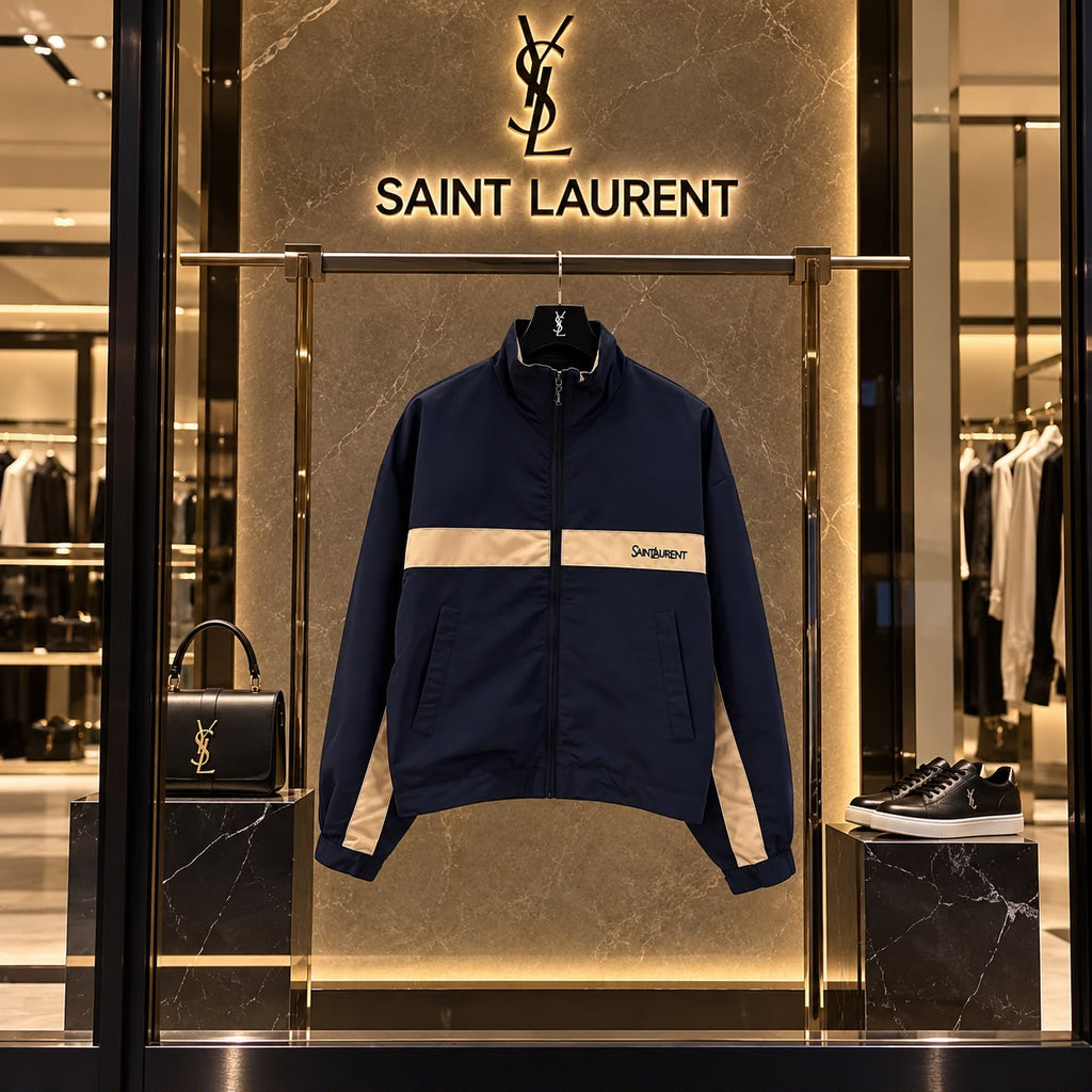 Saint Laurent Jacket in Cotton/Brushed Cotton Canvas