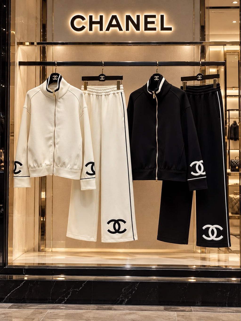 Chanel Knit Tracksuit Set