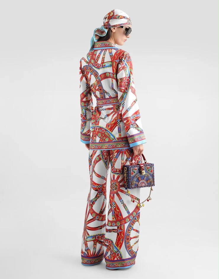 Dolce & Gabbana Carretto-Print Silk Twill Set