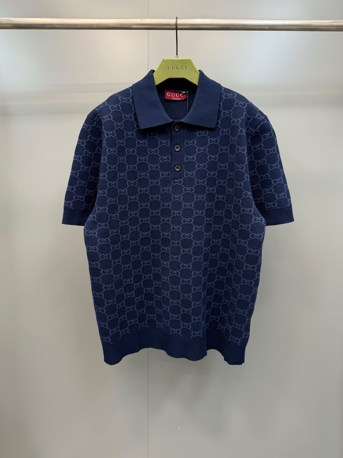 Gucci GG cotton silk jacquard polo shirt