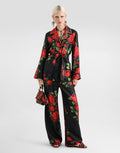 Dolce & Gabbana Rose-Print Silk Twill Set