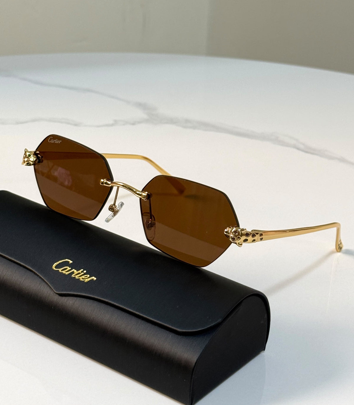 Cartier Rimless Hexagon Sunglasses