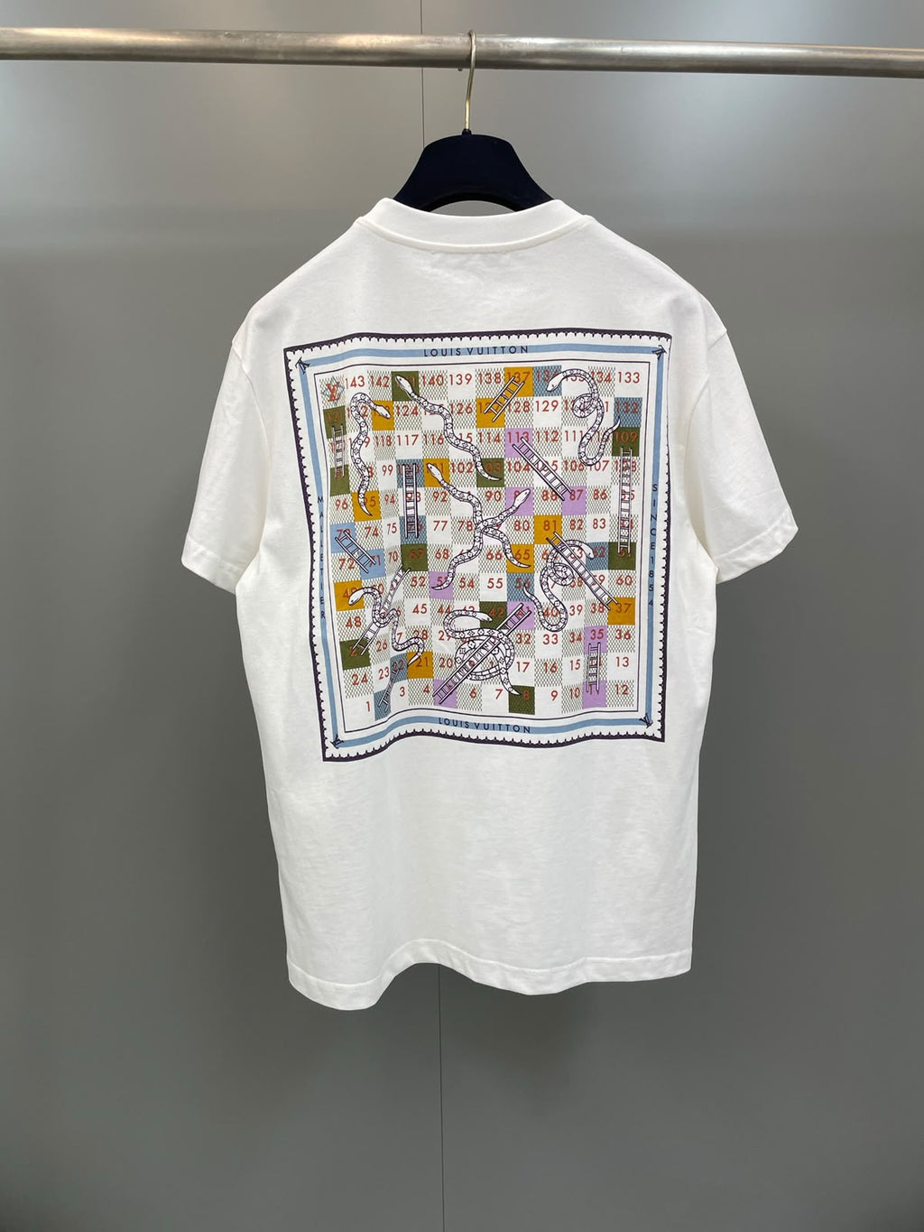 Louis Vuitton Printed T-Shirt with Snakes and Ladders Motif
