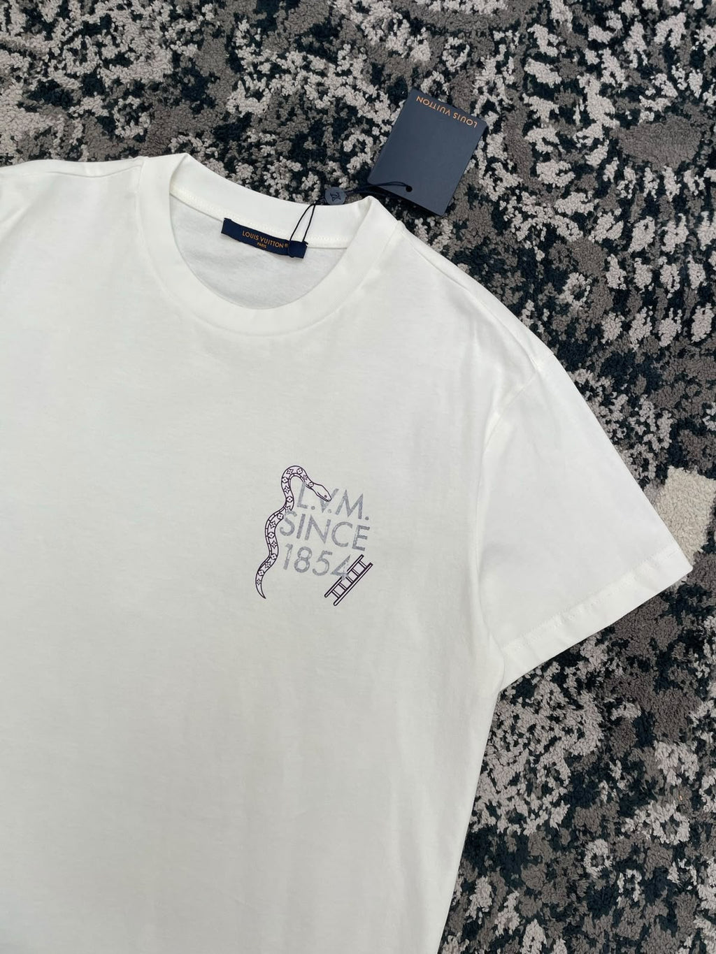 Louis Vuitton Printed T-Shirt with Snakes and Ladders Motif