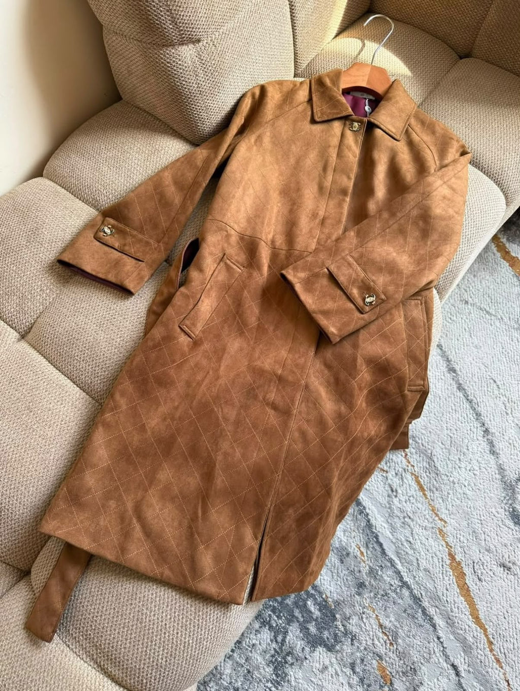 Chanel Suede Calfskin Coat