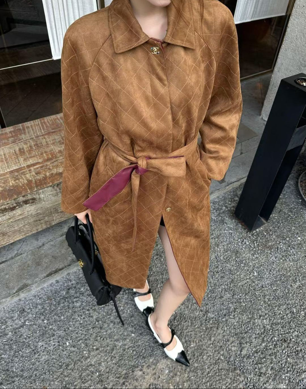 Chanel Suede Calfskin Coat