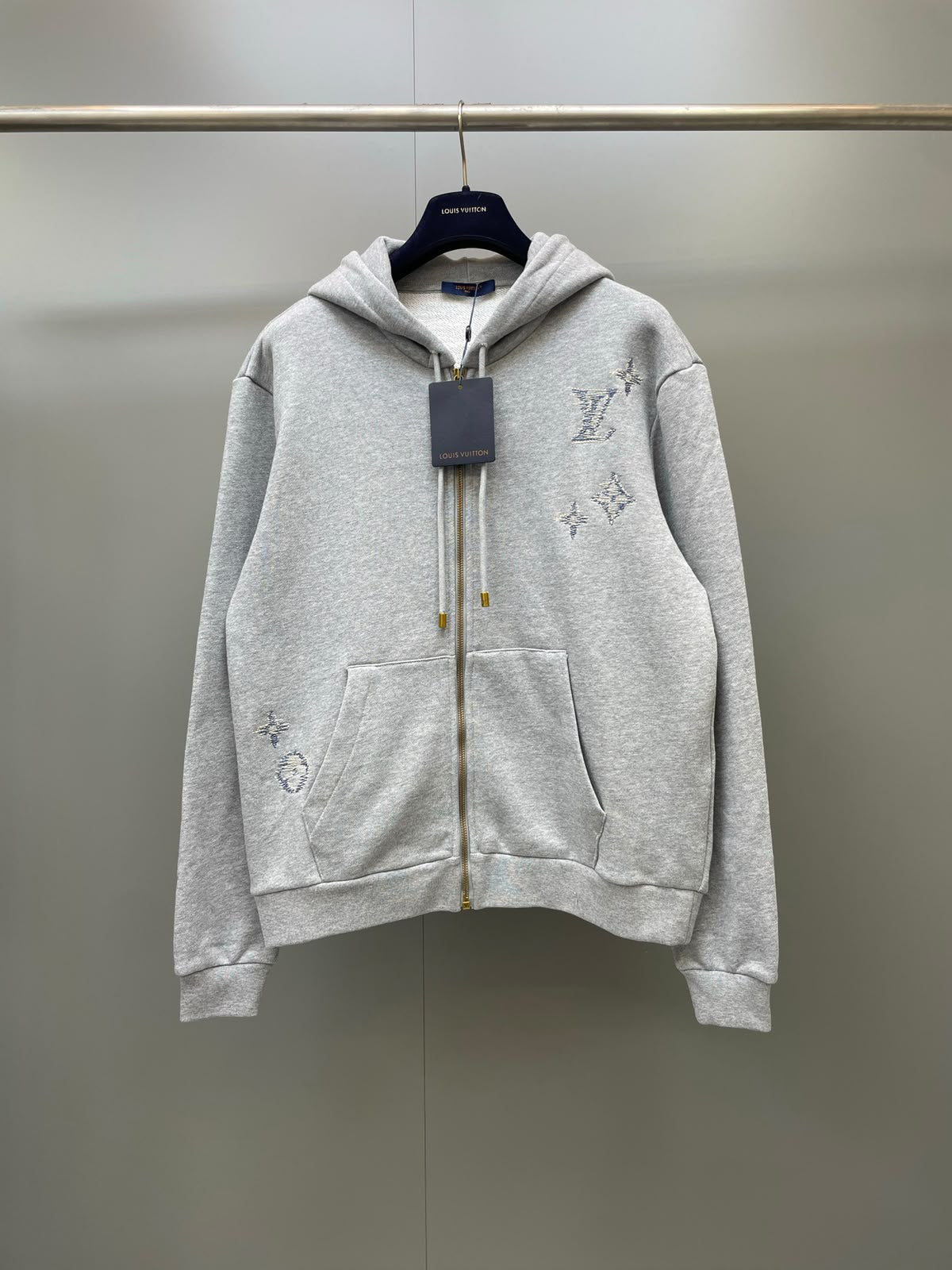 Louis Vuitton Embroidered Signature Zipped Hoodie