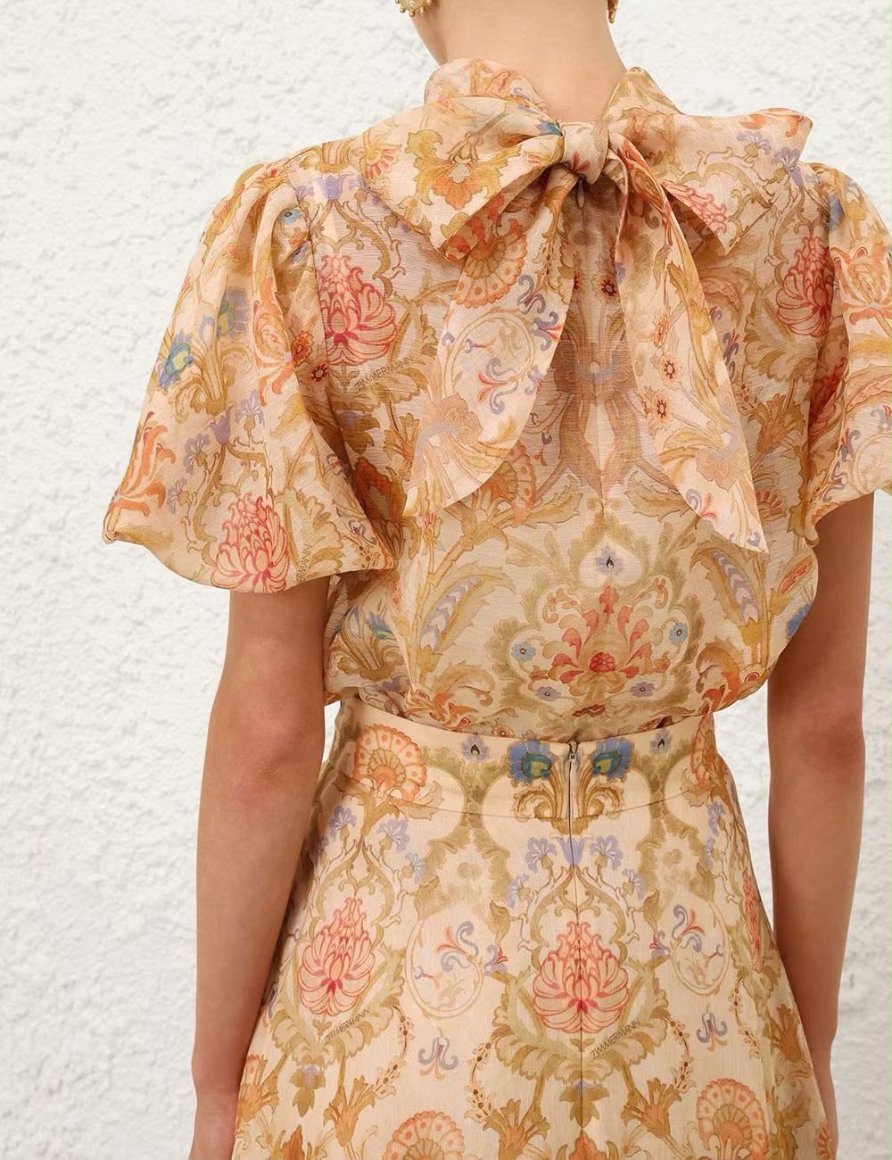 Zimmermann Valiant Bubble Blouse and Matching Valiant Circle Skirt Set