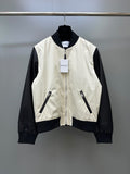 Givenchy Mix-Material Blouson with Givenchy Paris Embroidery