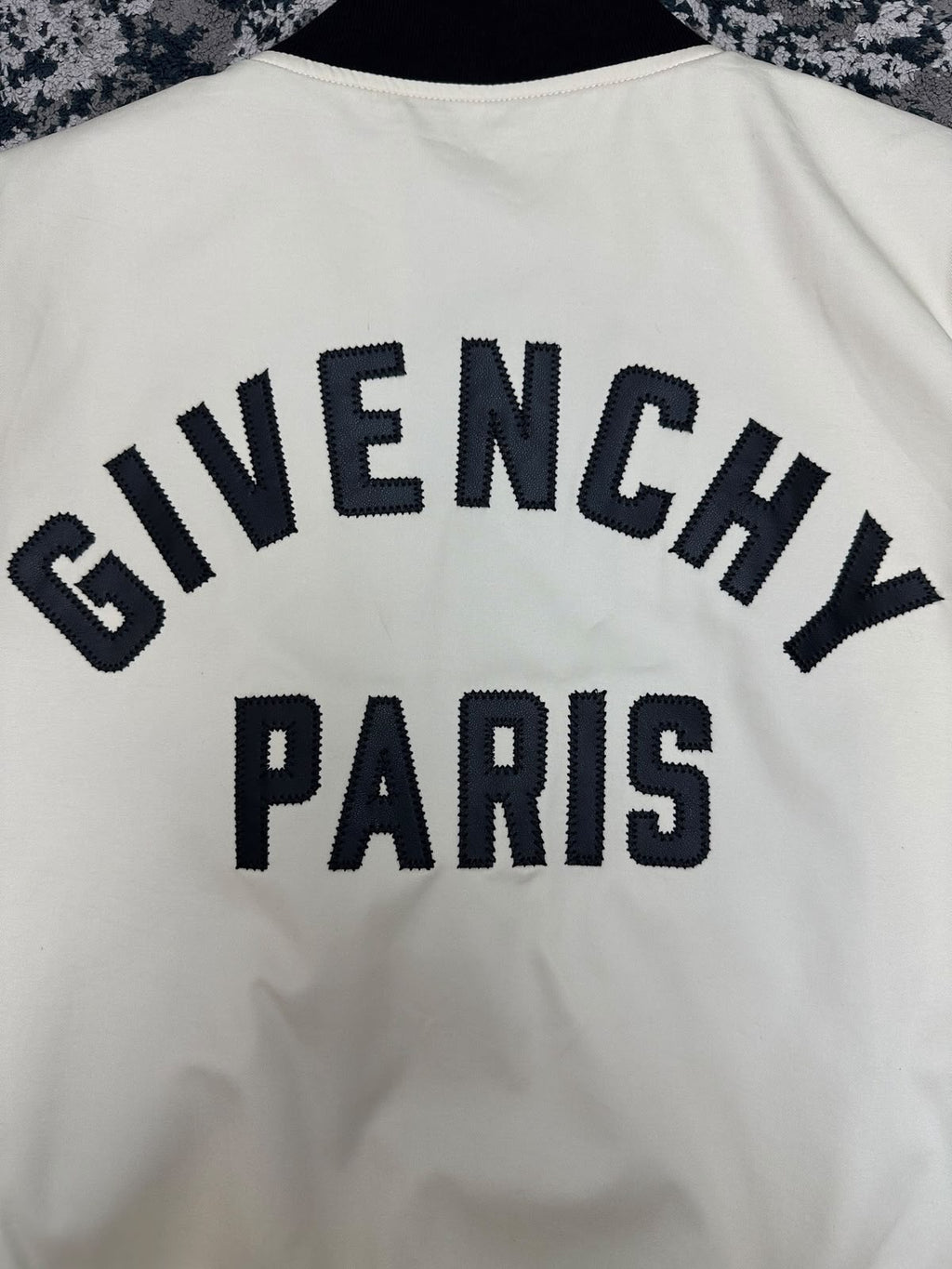 Givenchy Mix-Material Blouson with Givenchy Paris Embroidery