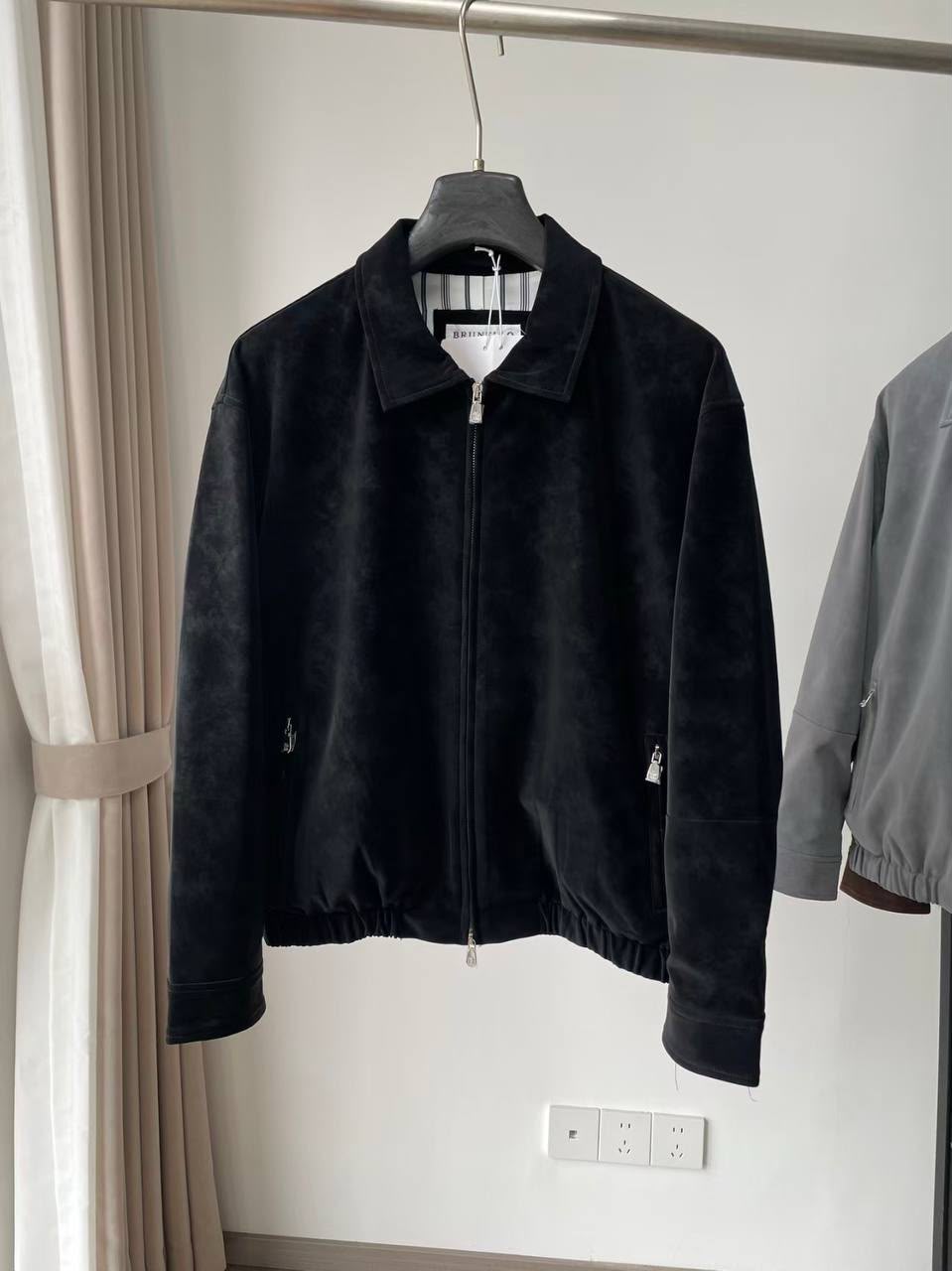 Brunello Cucinelli Suede Zip Blouson Jacket