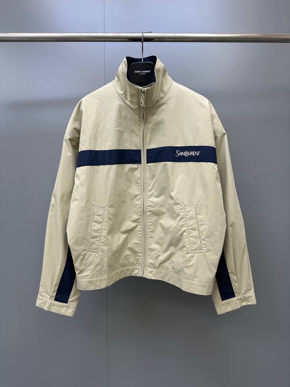 Saint Laurent Logo Cotton Track Jacket