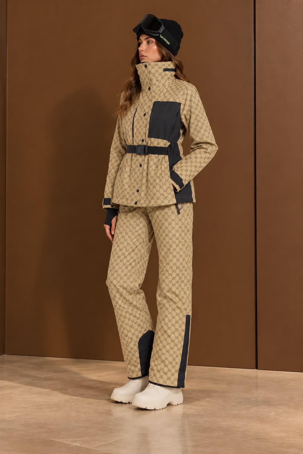 Gucci Altitude GG technical fabric jacquard ski suit