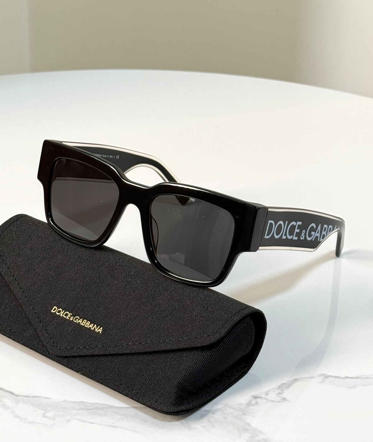 Dolce & Gabbana Active Maxi-Logo Square Sunglasses
