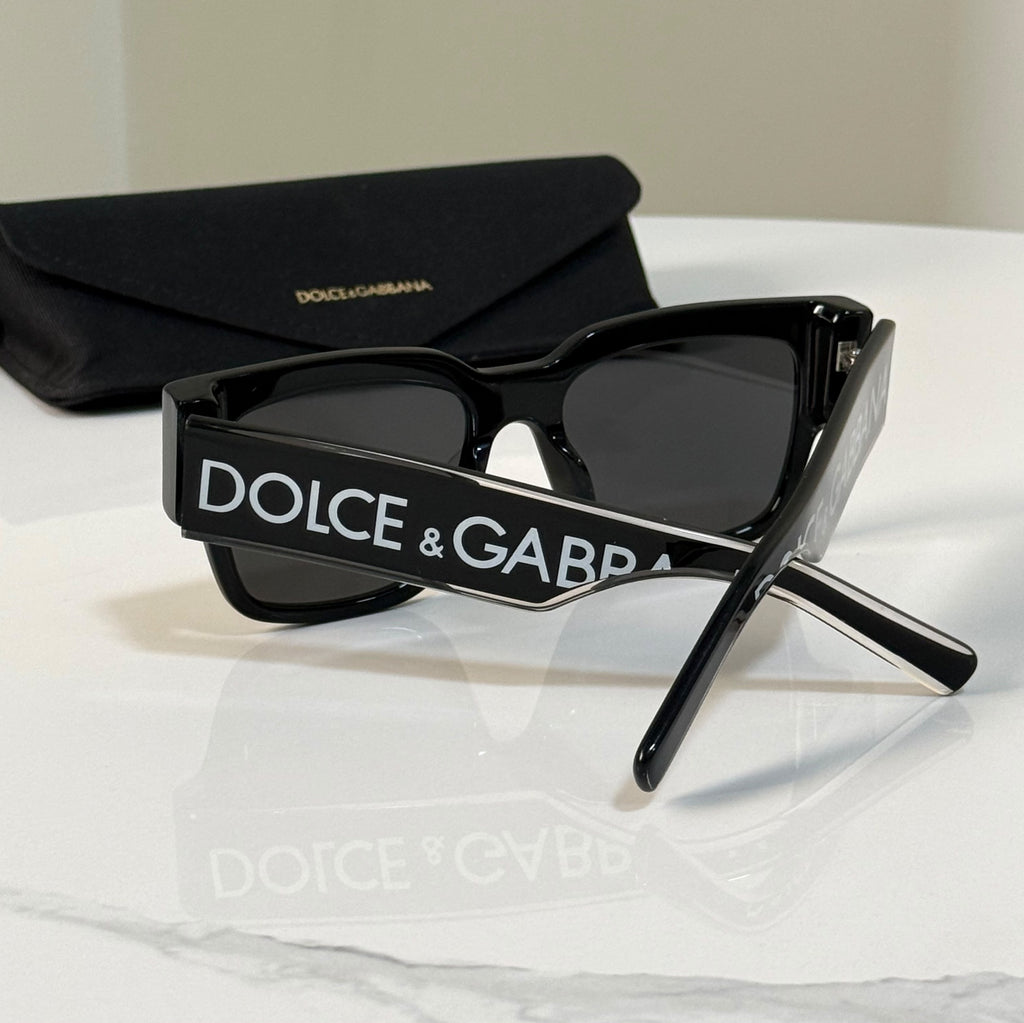 Dolce & Gabbana Active Maxi-Logo Square Sunglasses