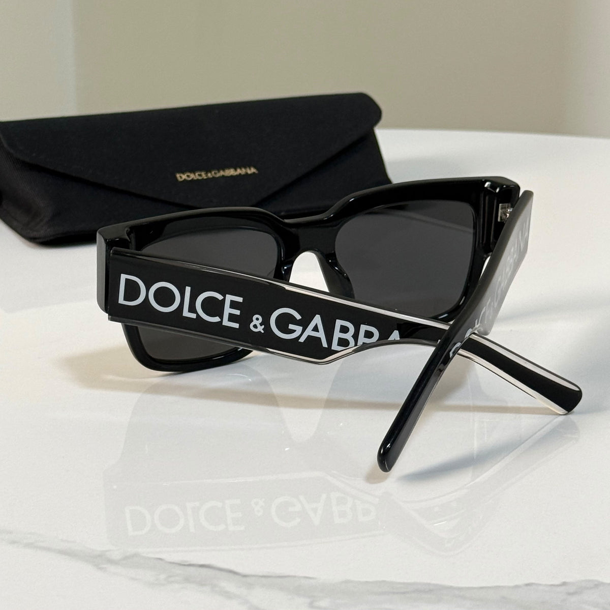 Dolce & Gabbana Active Maxi-Logo Square Sunglasses