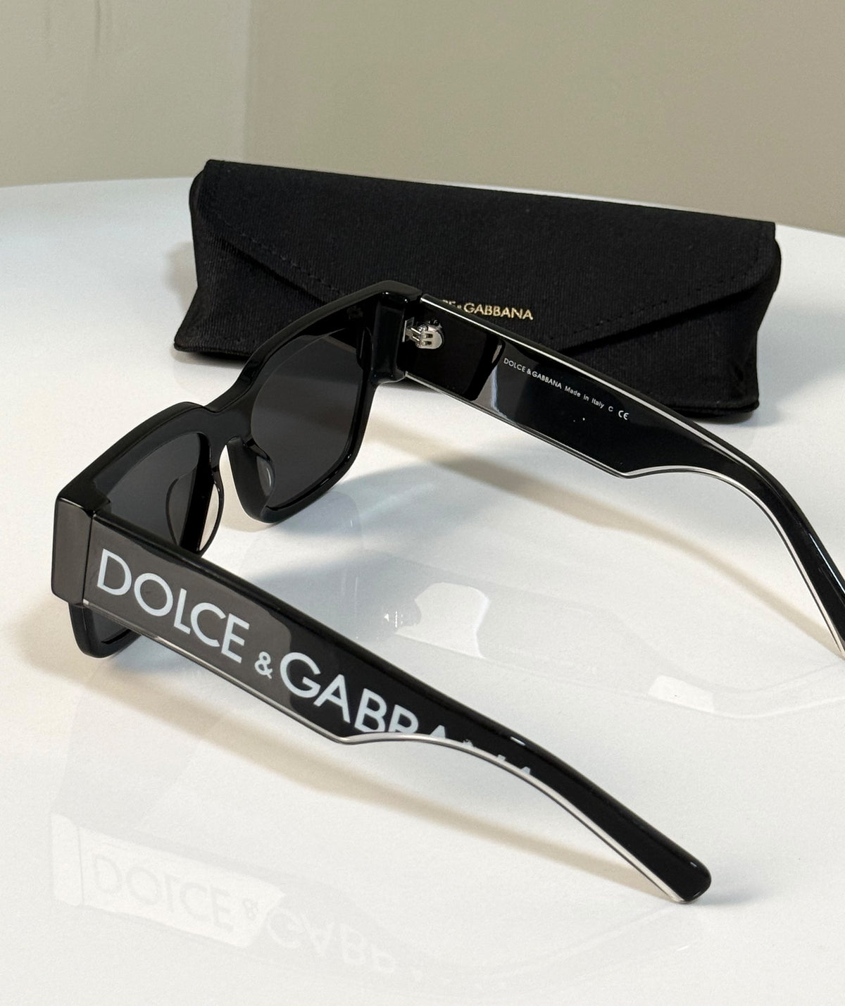 Dolce & Gabbana Active Maxi-Logo Square Sunglasses