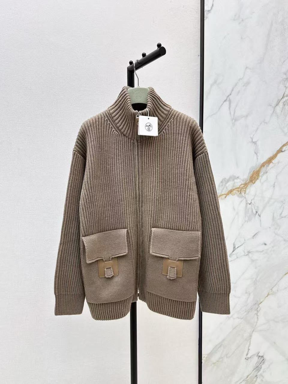 Hermes Wool Knit Jacket