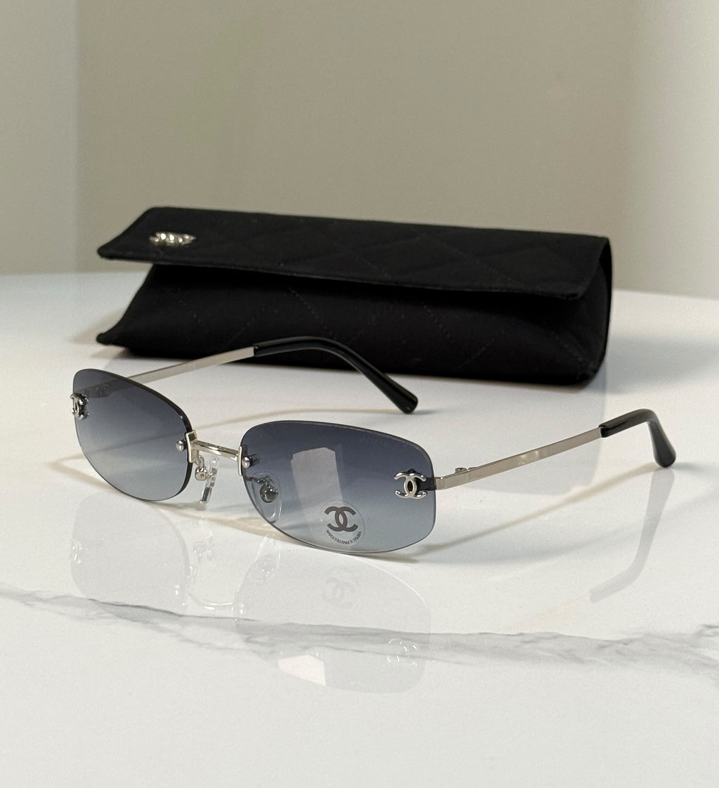 Chanel CC Logo Rimless Sunglasses