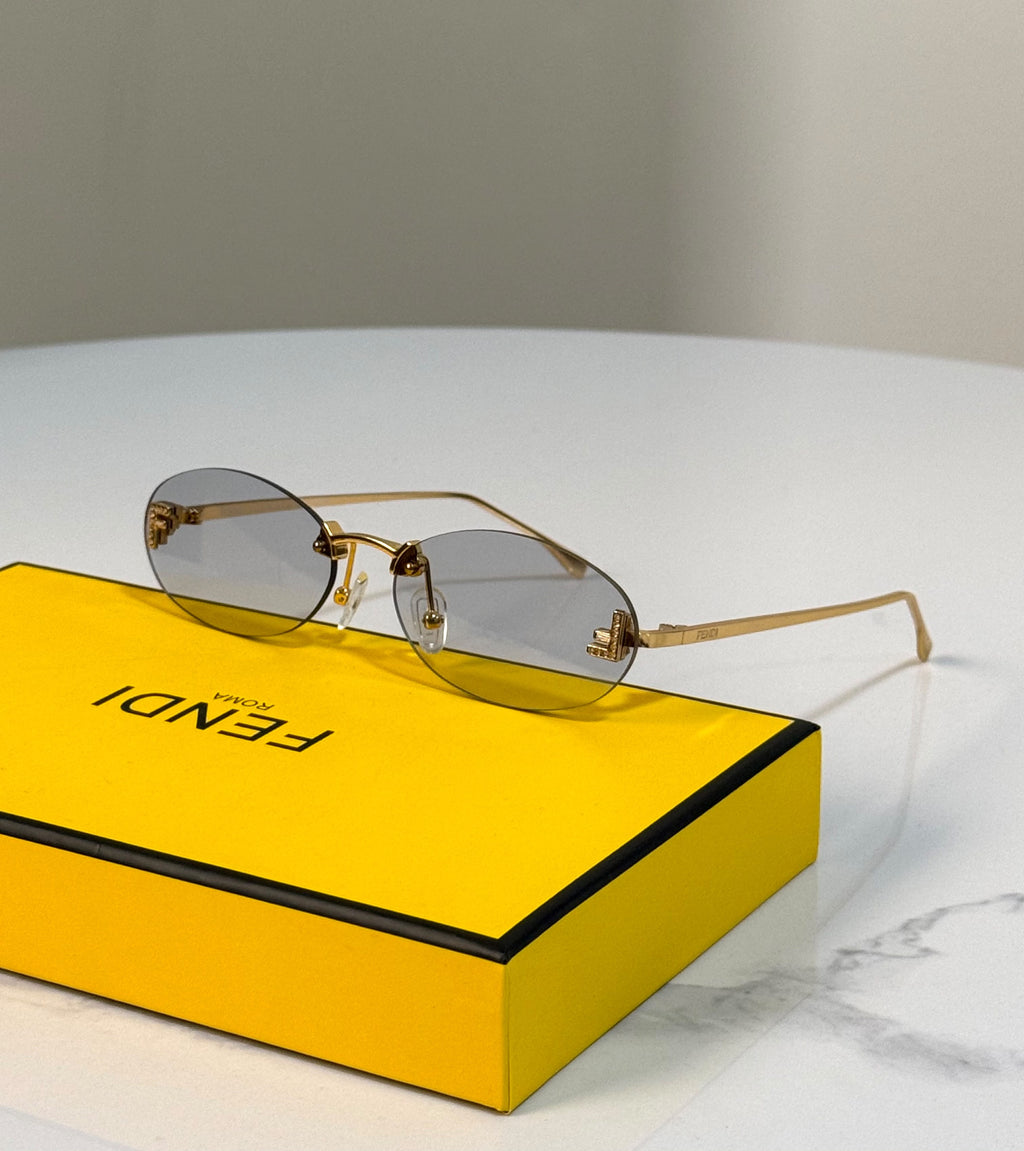 Fendi First Crystal FE4075US Oval Sunglasses