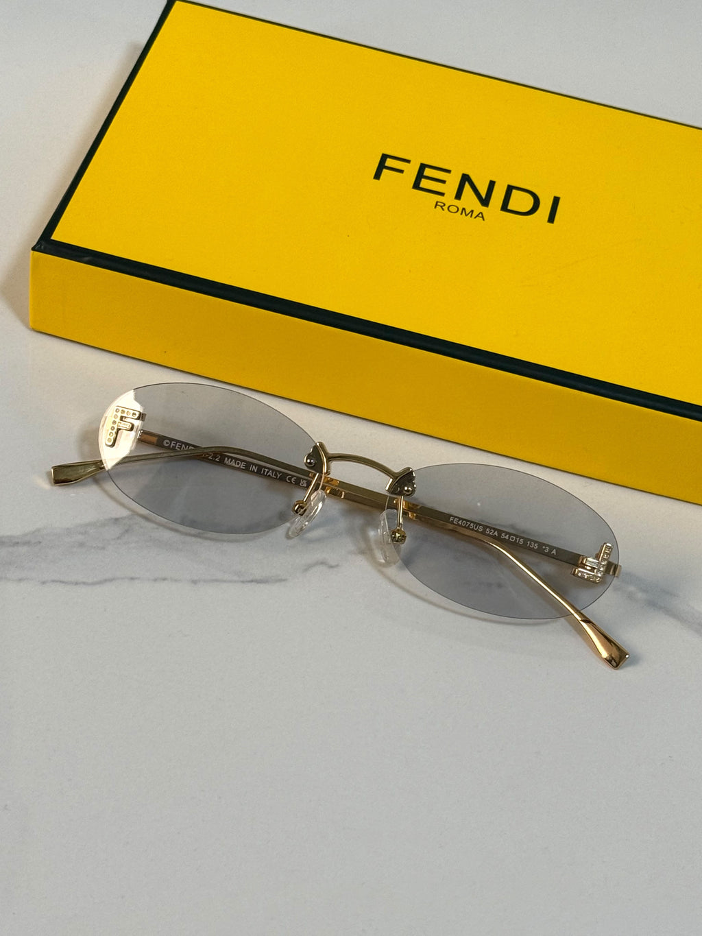 Fendi First Crystal FE4075US Oval Sunglasses