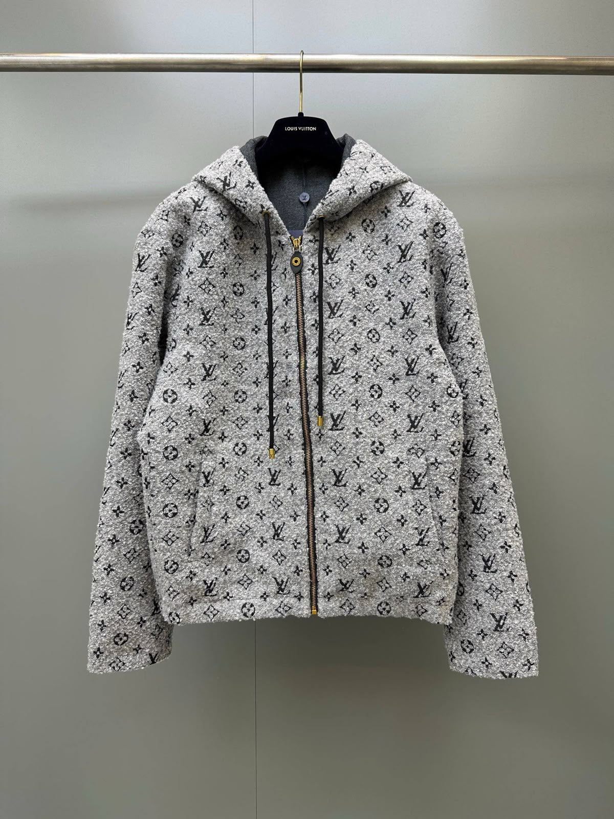 Louis Vuitton Monogram Bouclé Zip-Up Hoodie