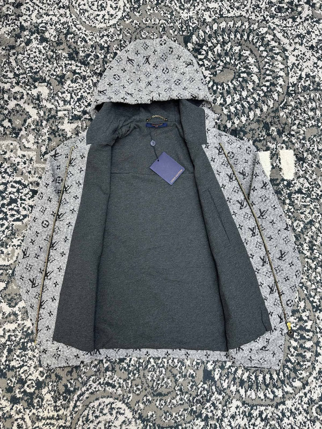 Louis Vuitton Monogram Bouclé Zip-Up Hoodie