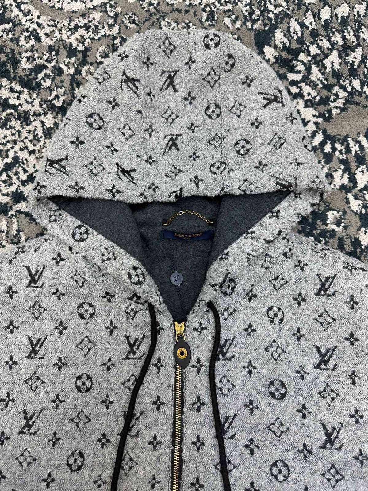 Louis Vuitton Monogram Bouclé Zip-Up Hoodie