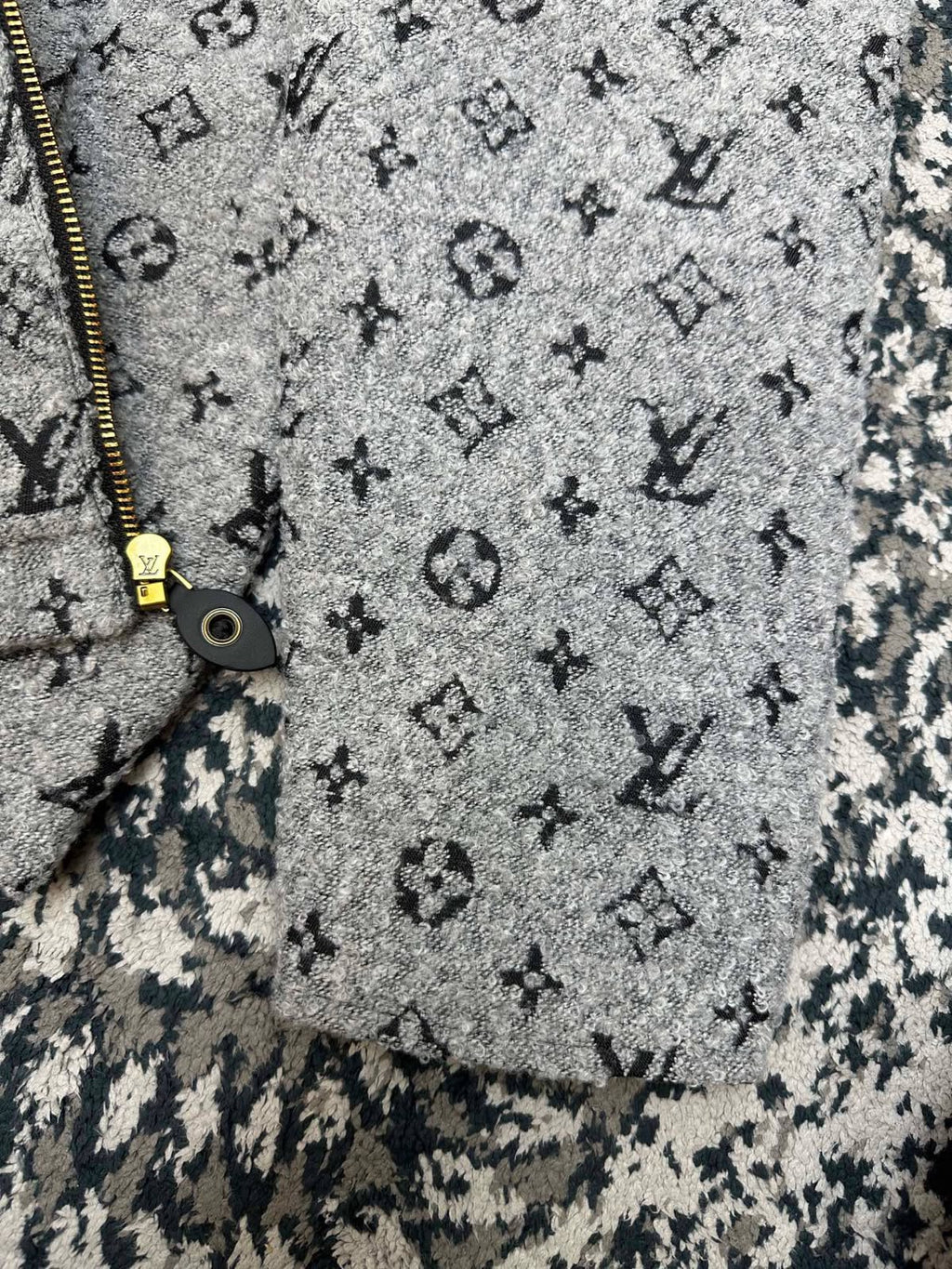 Louis Vuitton Monogram Bouclé Zip-Up Hoodie
