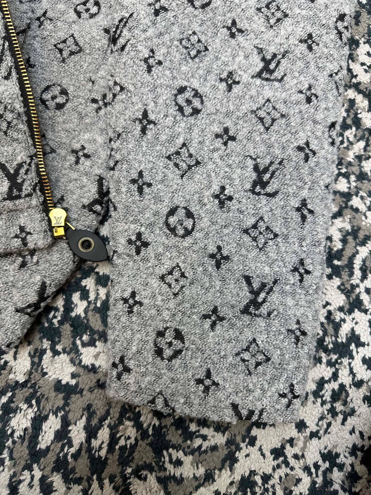 Louis Vuitton Monogram Bouclé Zip-Up Hoodie