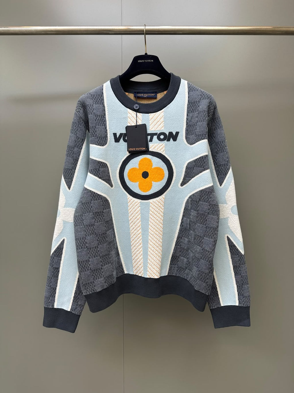 Louis Vuitton Quilted Cotton Blend Crewneck