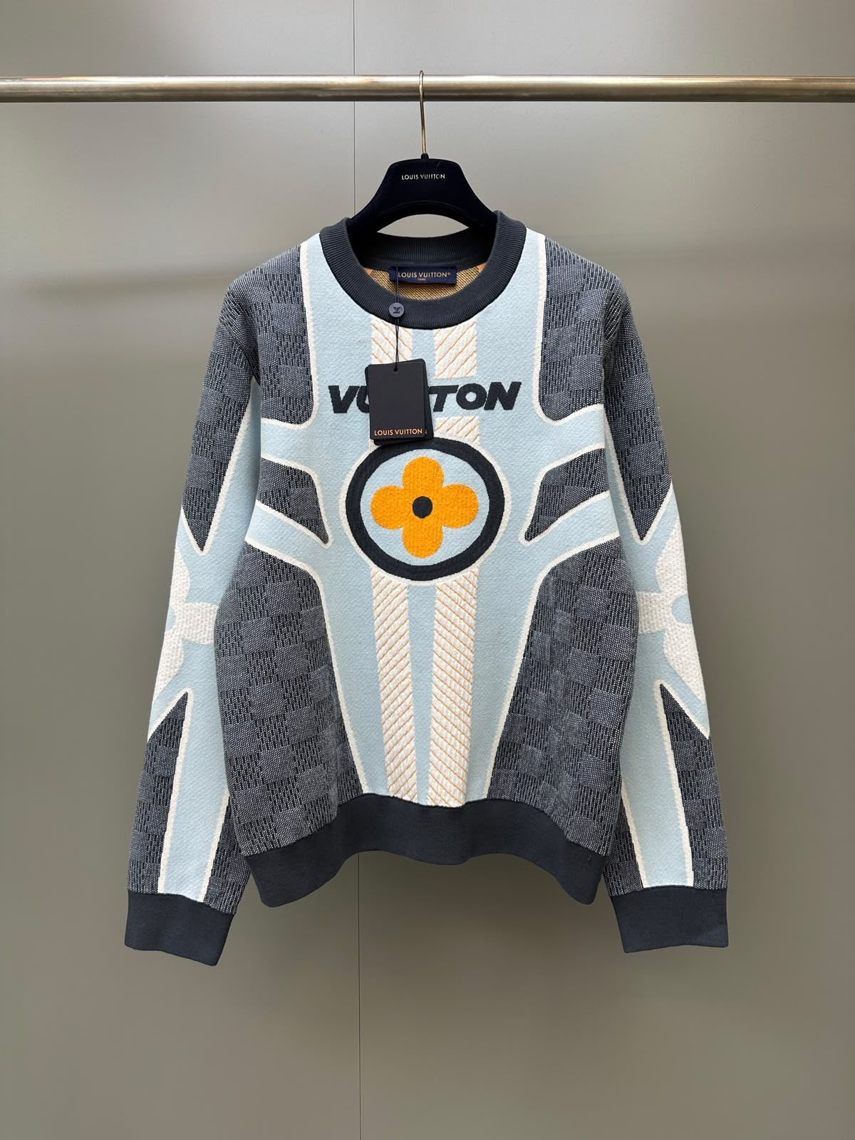 Louis Vuitton Quilted Cotton Blend Crewneck