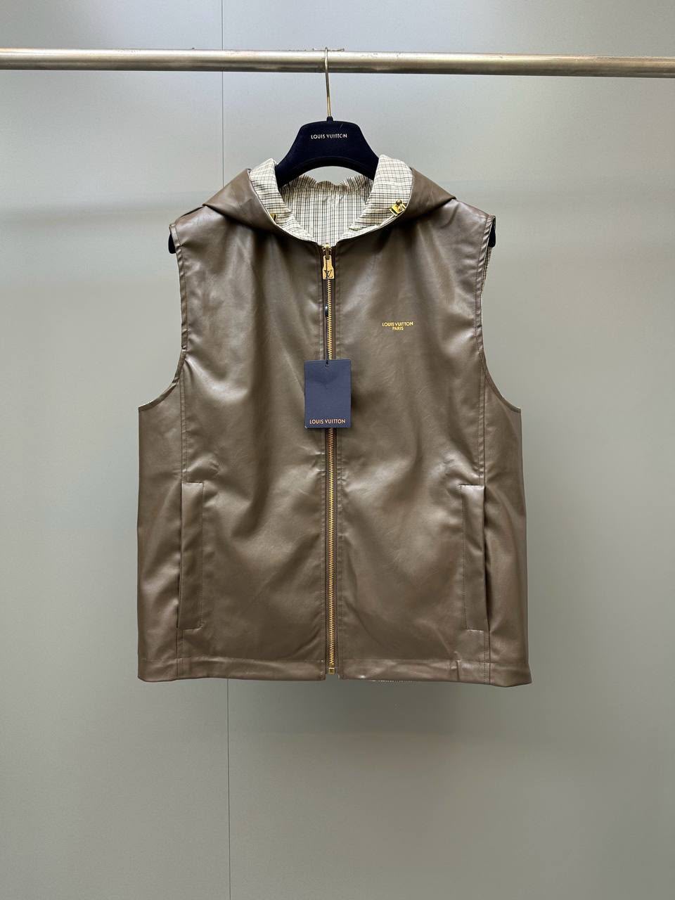 Louis Vuitton Monogram Check Reversible Leather Gilet