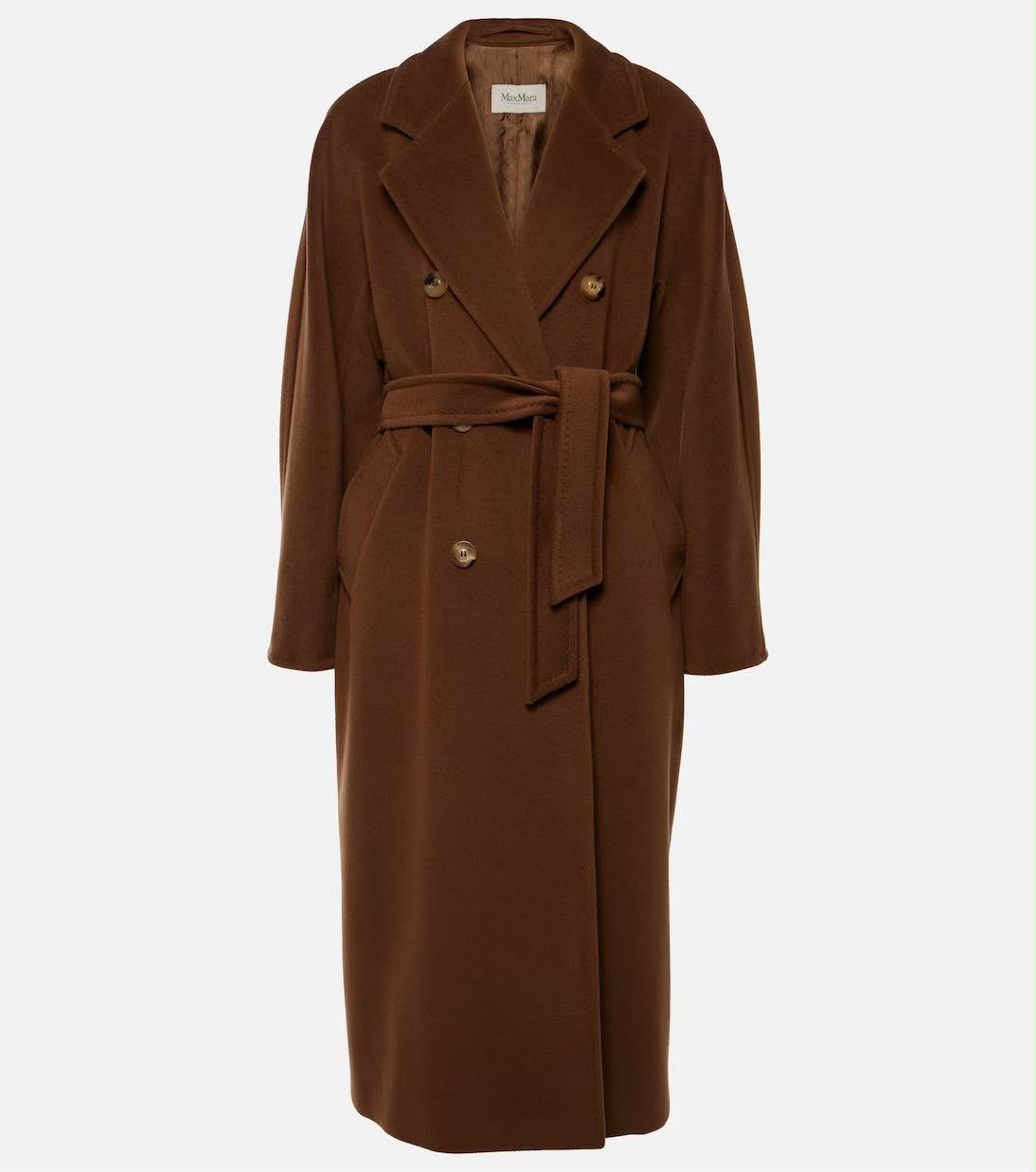 MaxMara 101801 Icon Coat (Madame Coat) in Tabacco Brown