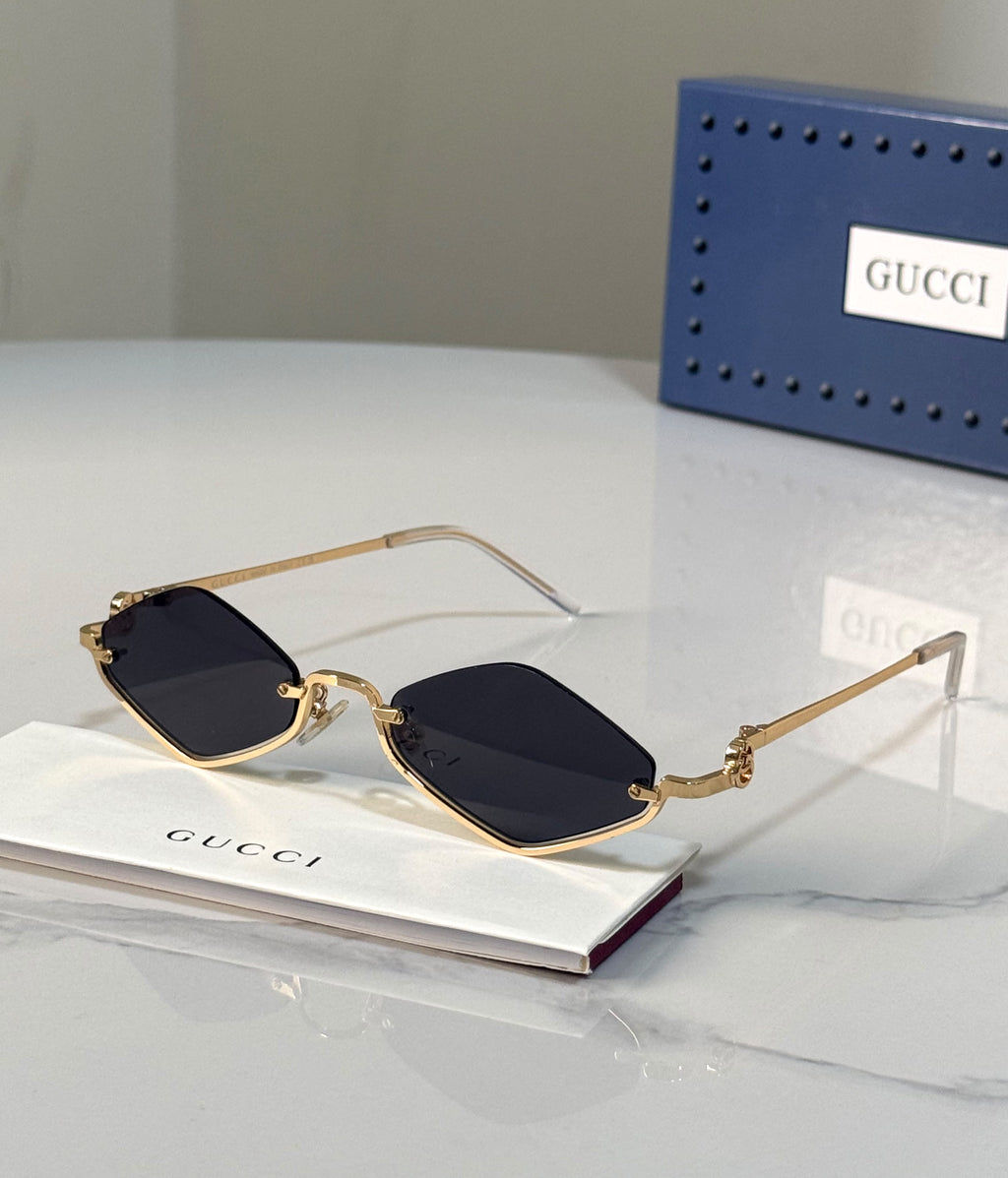 Gucci Geometric / Diamond Frame Sunglasses