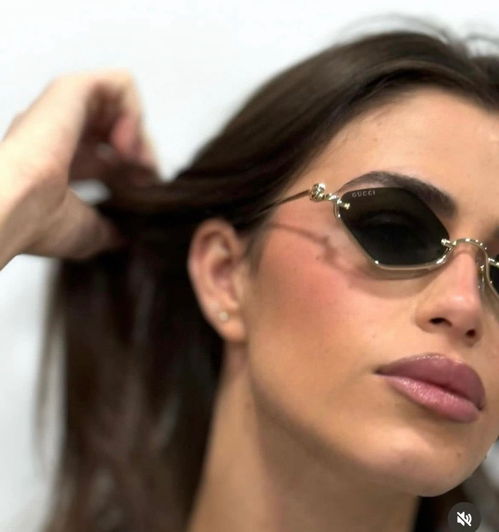 Gucci Geometric / Diamond Frame Sunglasses