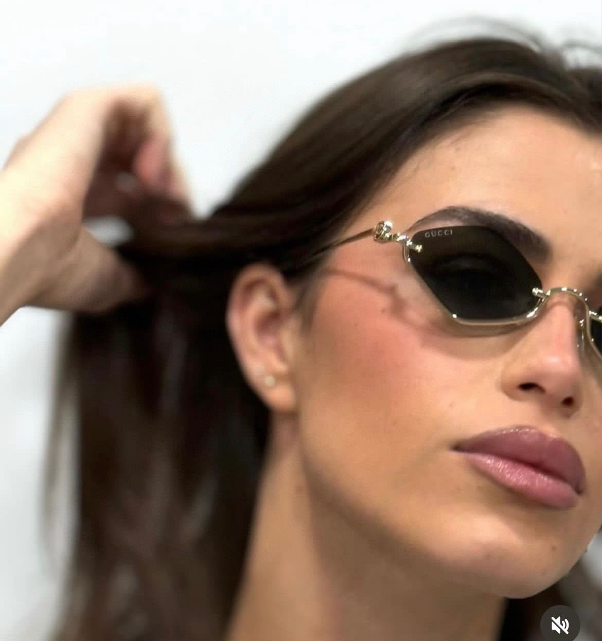 Gucci Geometric / Diamond Frame Sunglasses