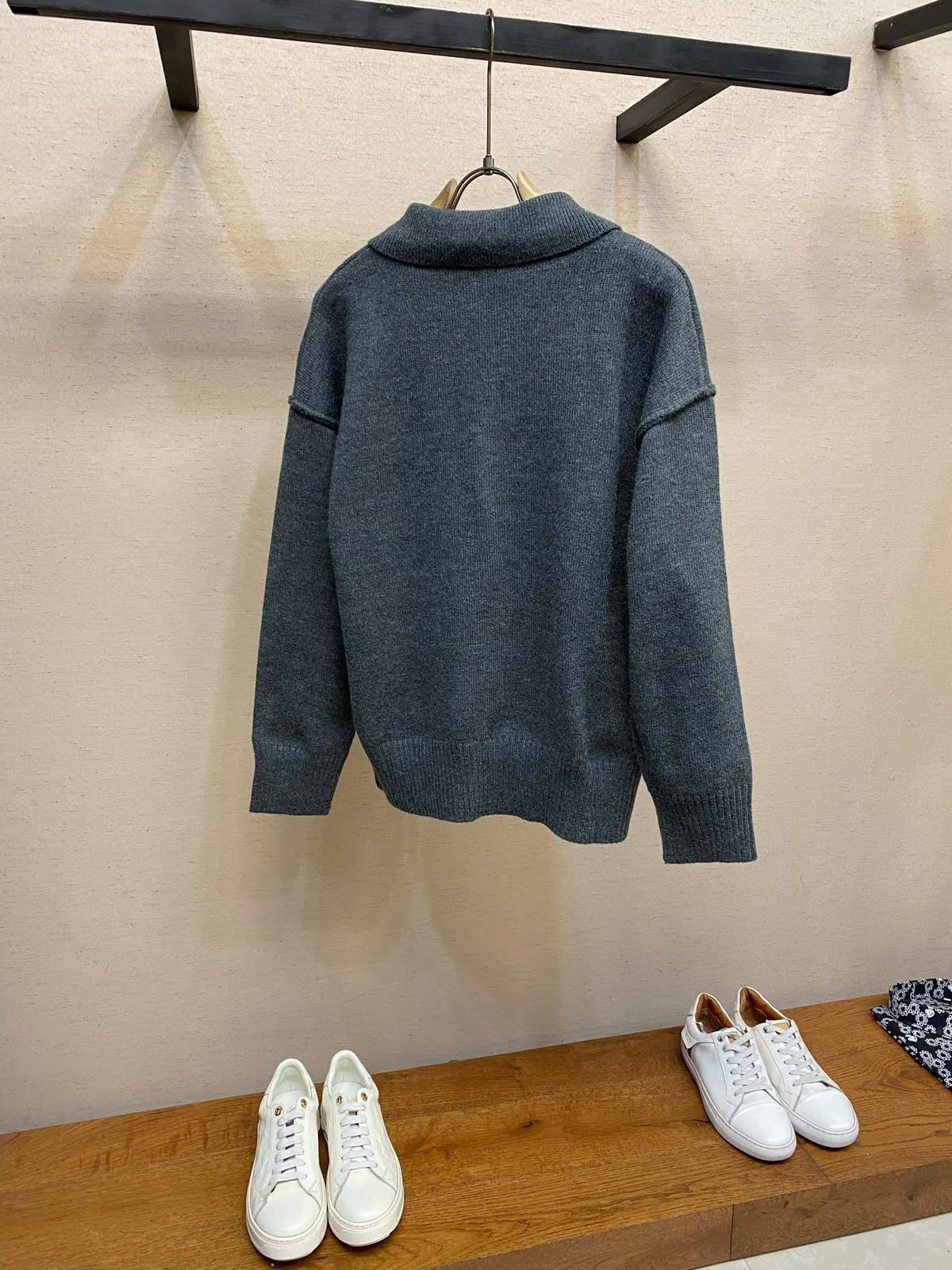 Ami De Coeur Felted Merino Wool Knit Polos