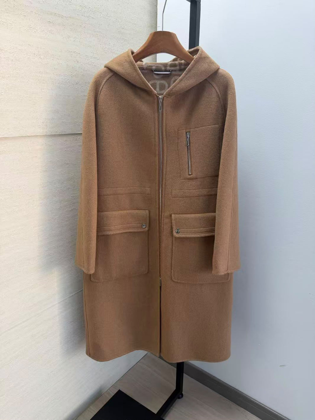 Hermes Reversible Hooded Cashmere Parka Coat