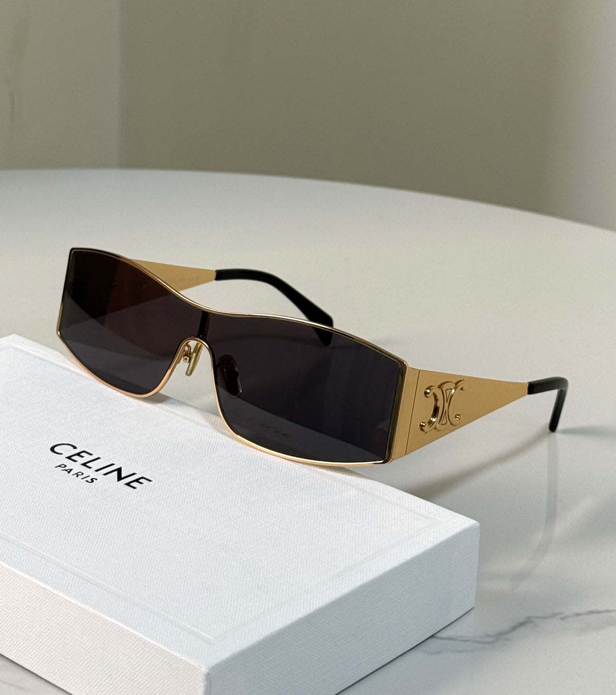 Celine Triomphe Metal Racer Shield Sunglasses